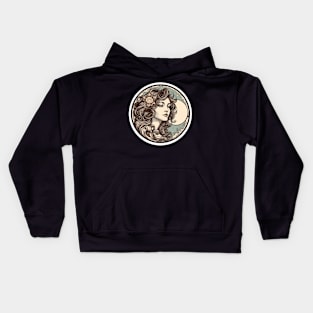 Moon Goddess, Selene Kids Hoodie